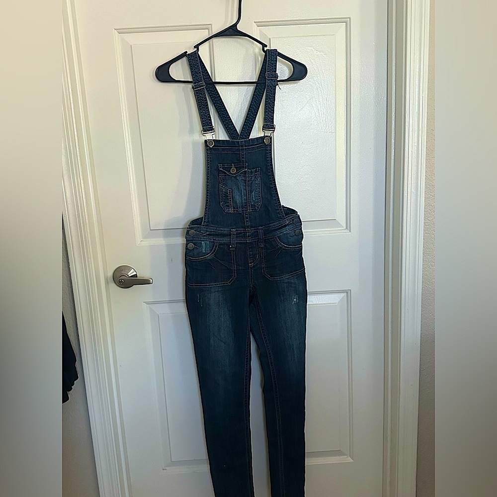 Skinny jean overalls